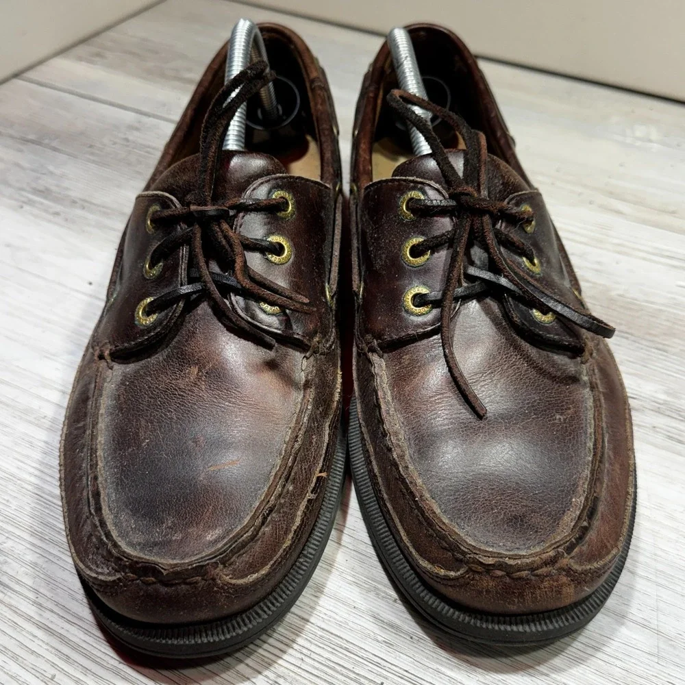 Rockport Leather Boat Shoes Men's 10.5M Brown Loafers ME5118